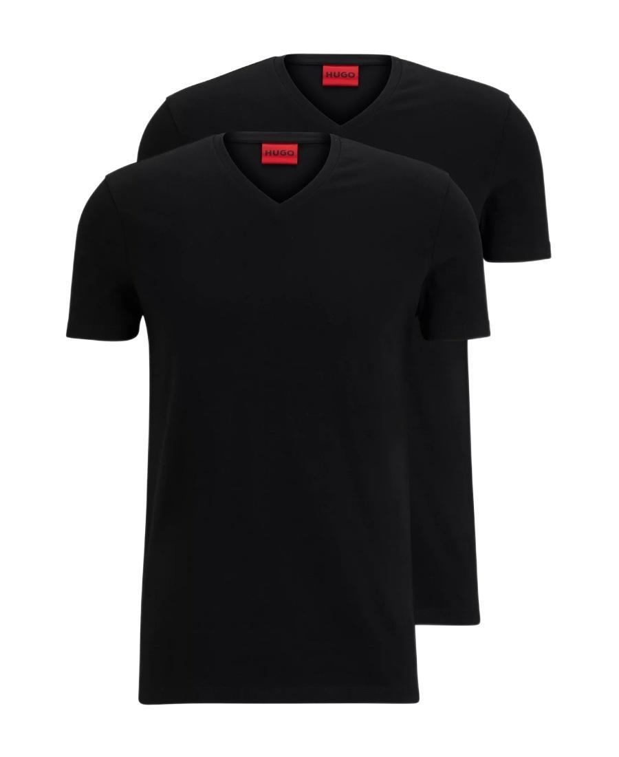 HUGO BOSS V-neck Short-sleeved T-shirt In Black Product Image