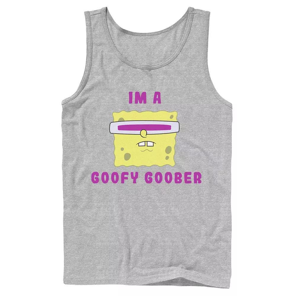 Mens Nickelodeon SpongeBob SquarePants Im A Goofy Goober Portrait Graphic Tank Top Athletic Grey Product Image