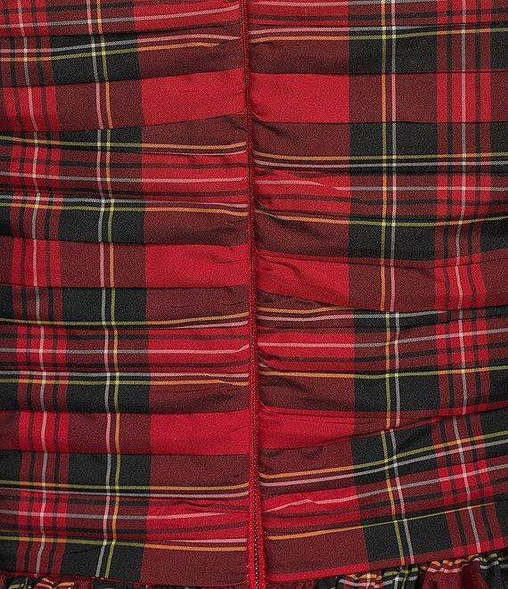 Antonio Melani Elvira Plaid Tie Square Neck Long Puffed Sleeve Blouse Product Image