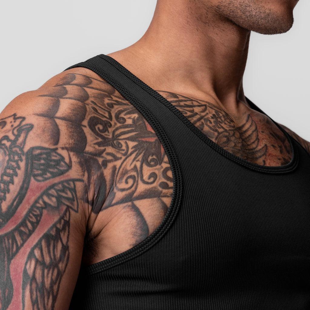 0986. Creora® Tech Ribbed Tank - Space Grey Product Image