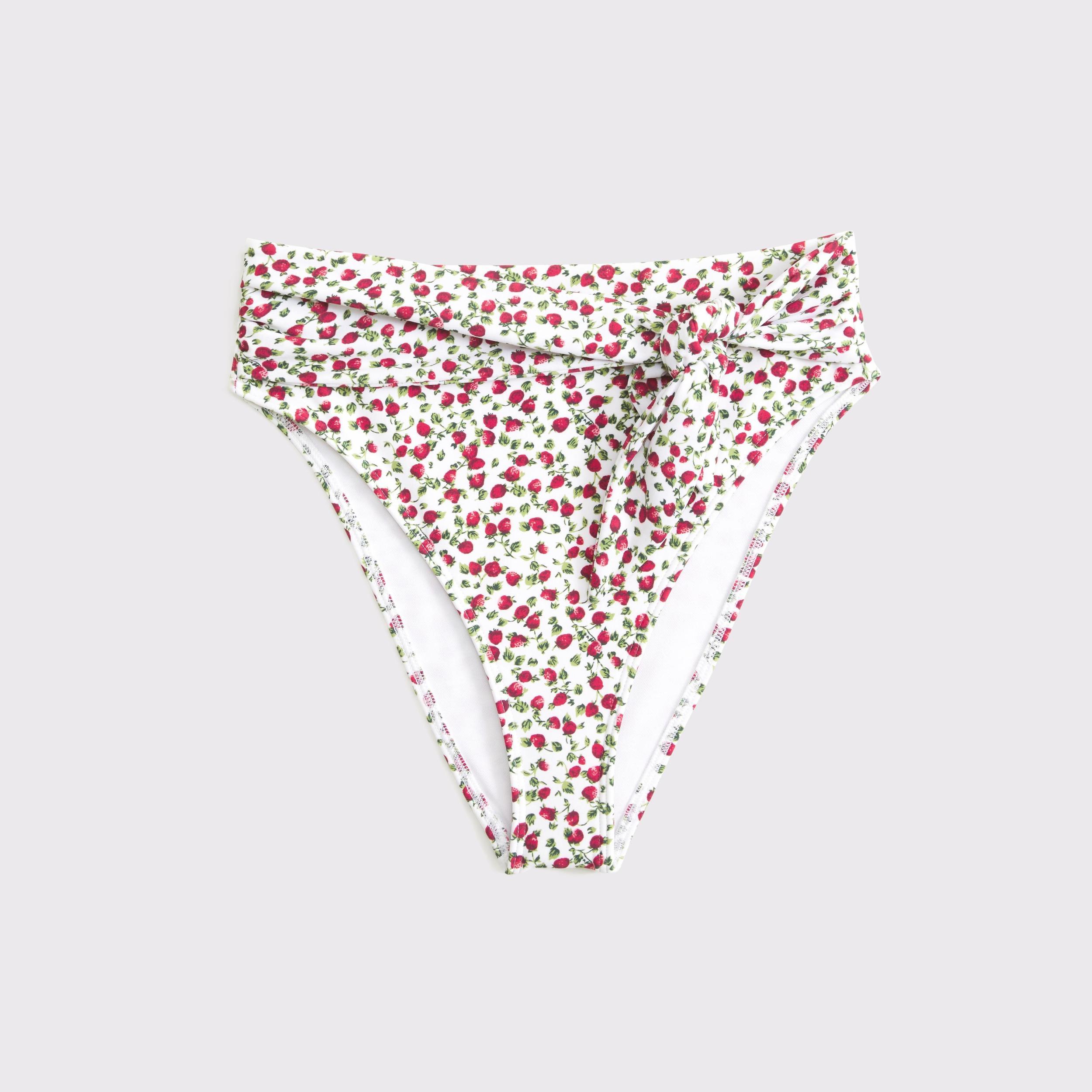 Tie-Front High-Waist Moderate Bottom Product Image