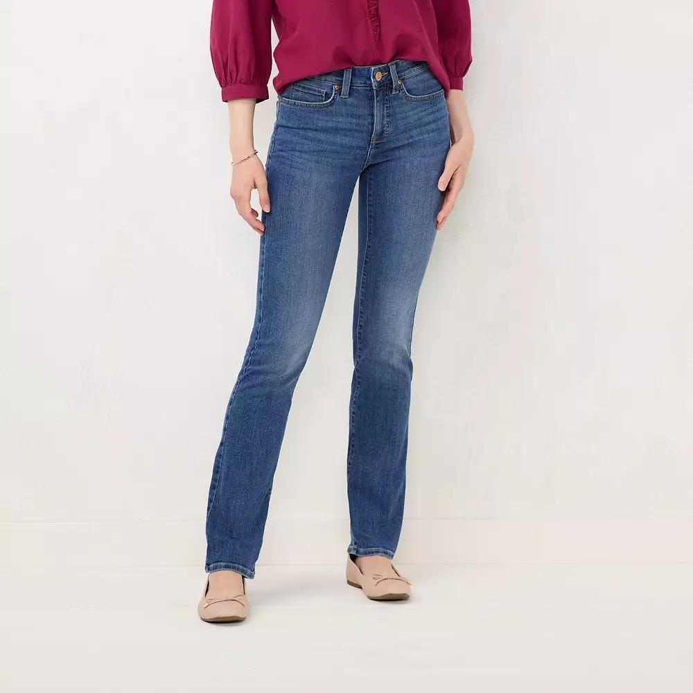 Women's LC Lauren Conrad Feel Good Mid Rise Barely Bootcut Jeans, Size: 6 Short, Morning Blue Product Image