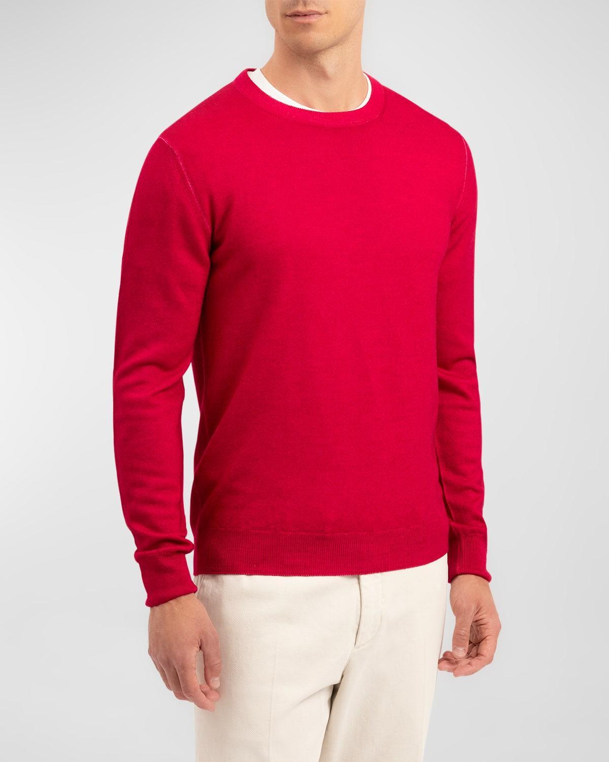 Mens Garment-Dyed Wool Sweater Product Image