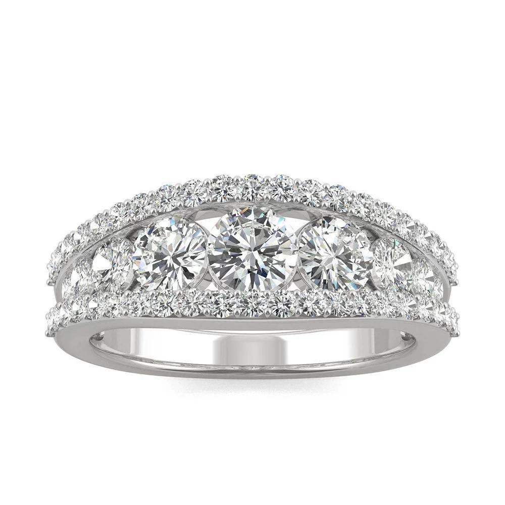 Charles & Colvard 14k White Gold 1 1/3 Carat T.W. Lab-Created Moissanite Ring, Women's, Size: 7 Product Image