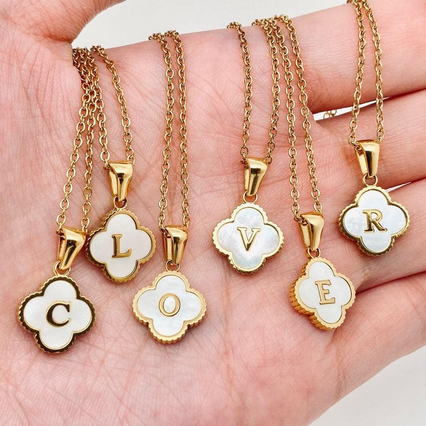 Clover Initial Necklace Product Image