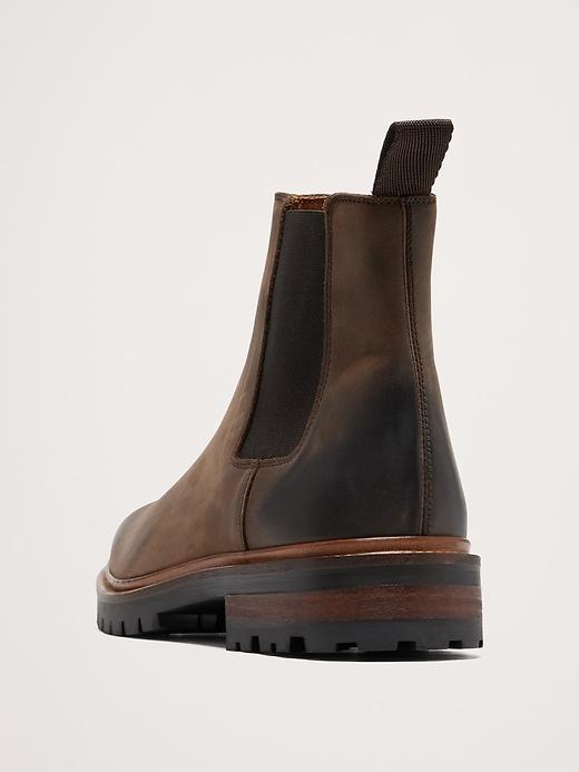 Burnished Italian Leather Chelsea Boot Product Image