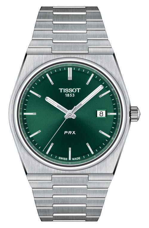 Tissot Mens Prx Automatic Stainless Steel Tonneau Bracelet Watch Product Image