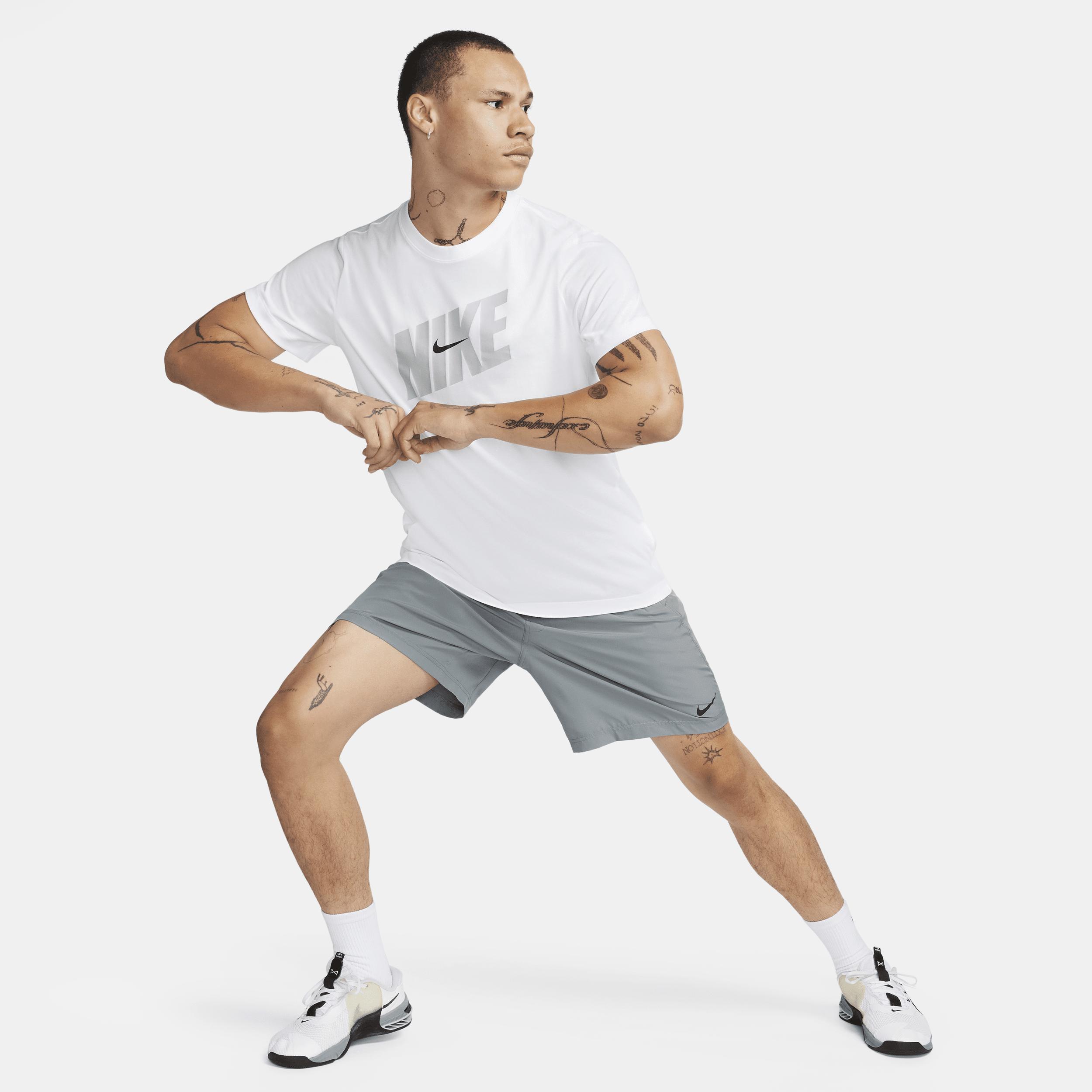 Mens Nike DriFit Form 7-in Unlined Woven Short, Men's, Size: Large, Smoke Gray Black Product Image