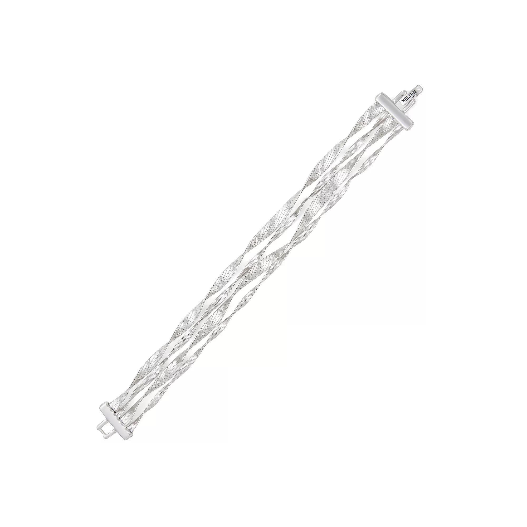 Napier Silver Tone Twisted Bracelet, Womens Product Image