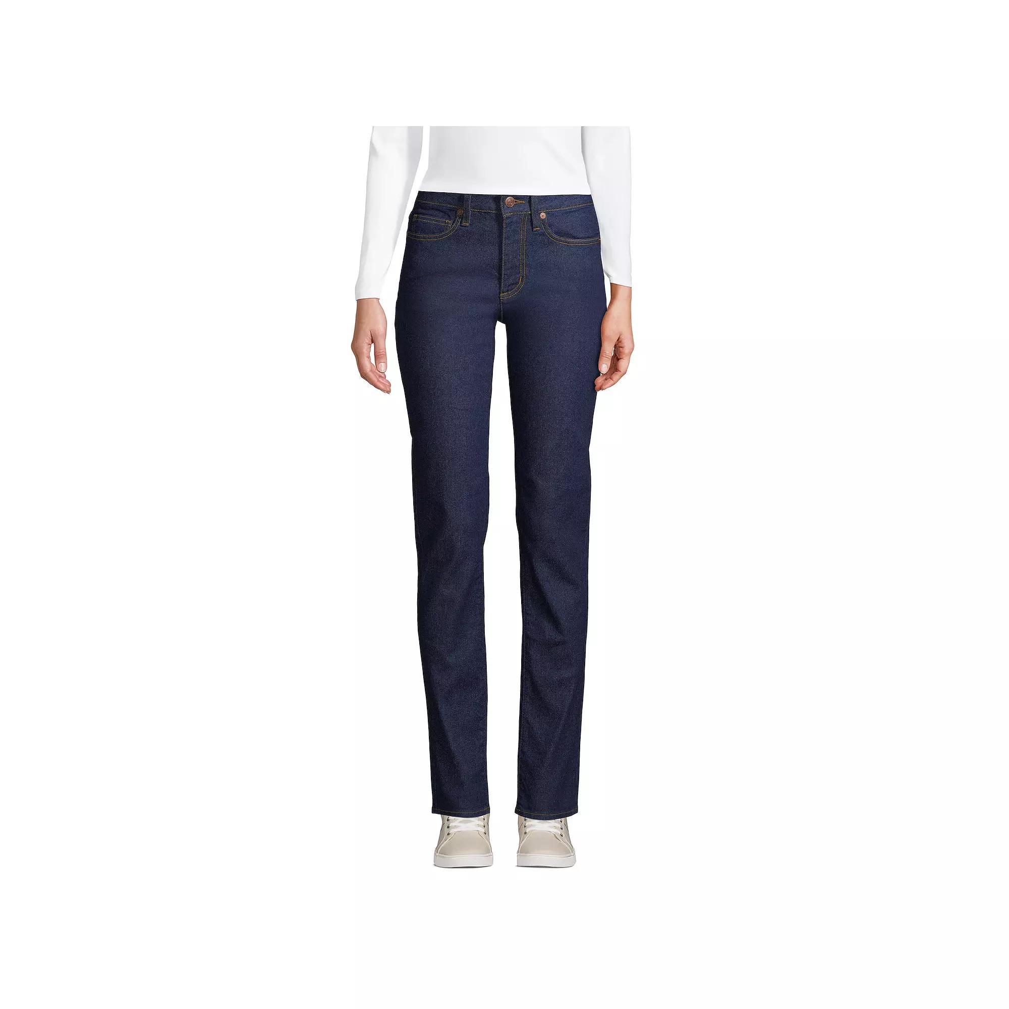 Womens Lands End Mid-Rise Boyfriend Jeans Product Image