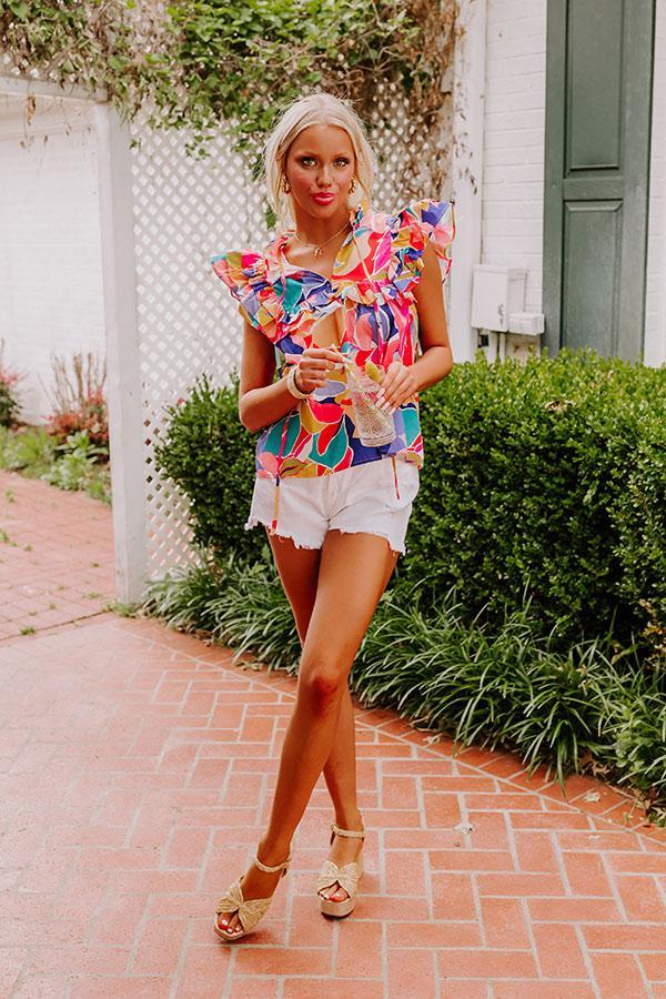 Vacay In Paradise Ruffle Top Product Image