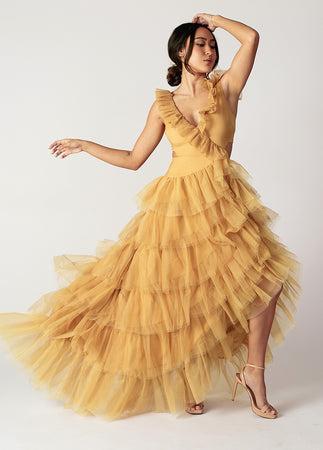 Adrienne Impact Dress in Butterscotch Female Product Image