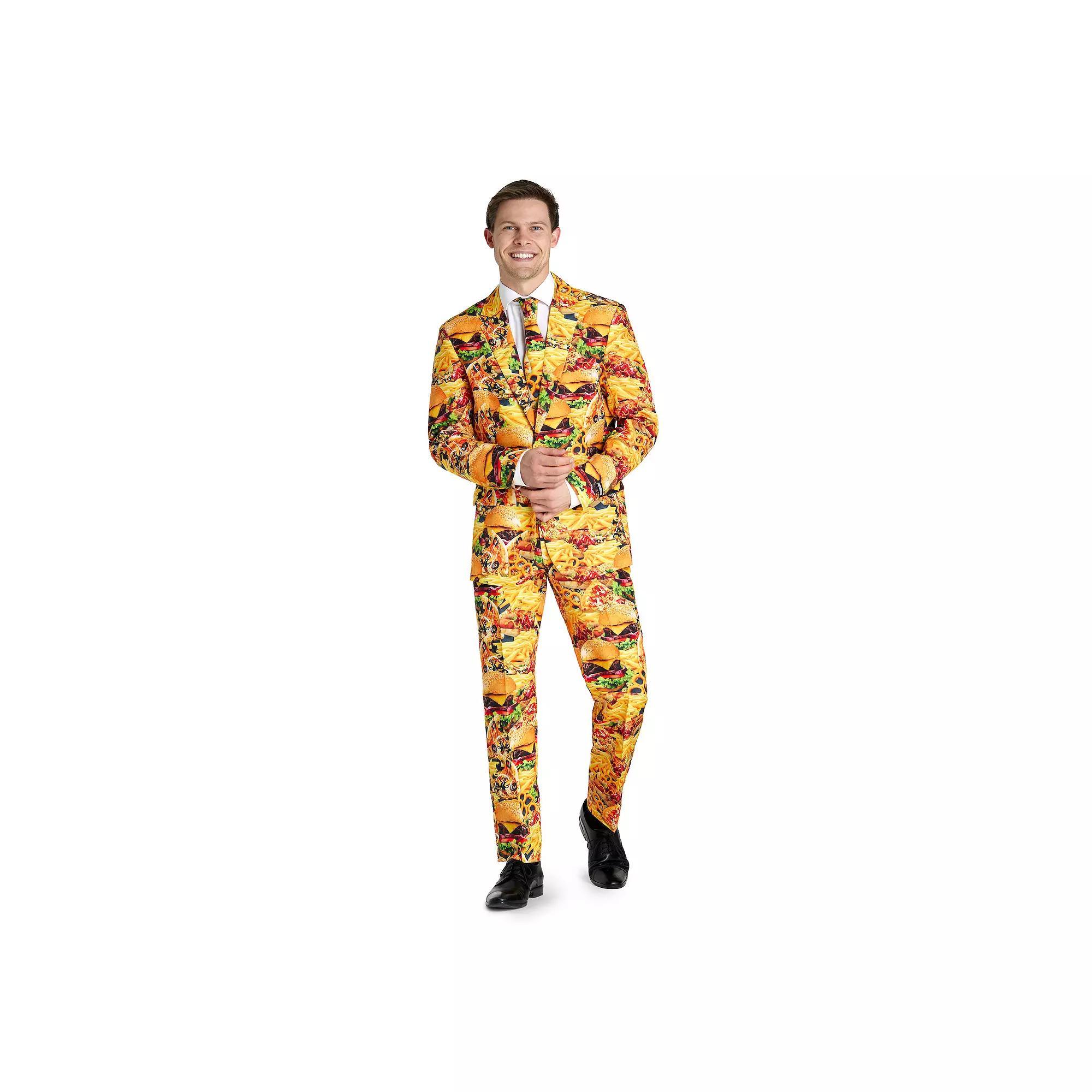 Men's Suitmeister Slim-Fit Snack Master Suit & Tie Set, Size: Medium, Miscellaneous Product Image