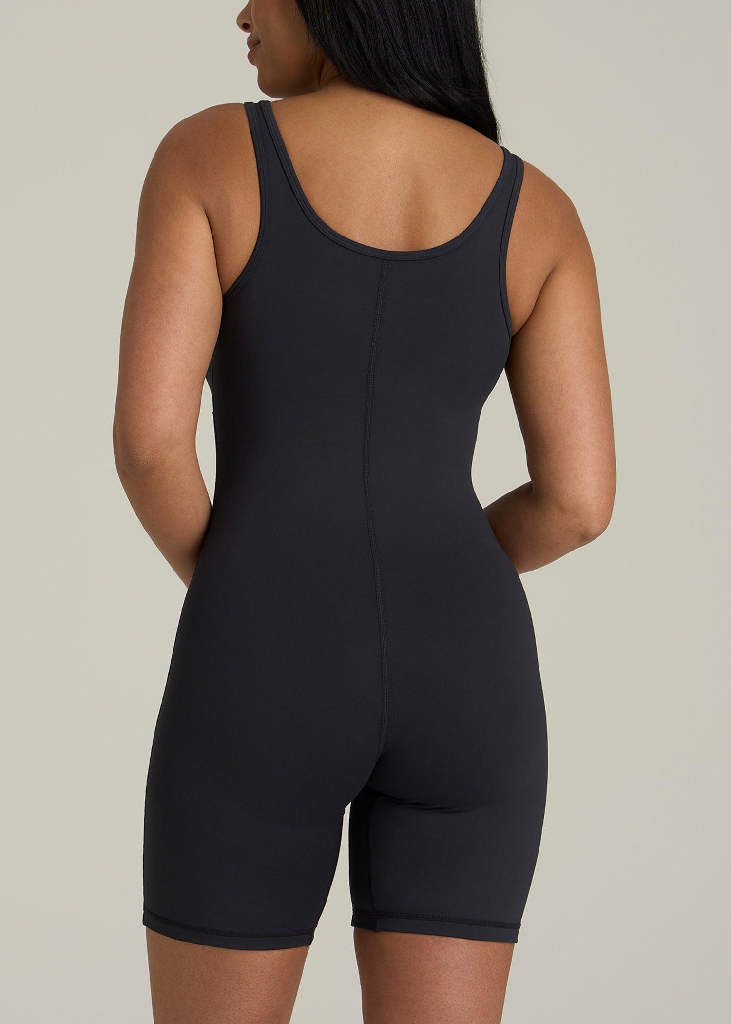 Balance Scoopneck Romper for Tall Women in Black Product Image