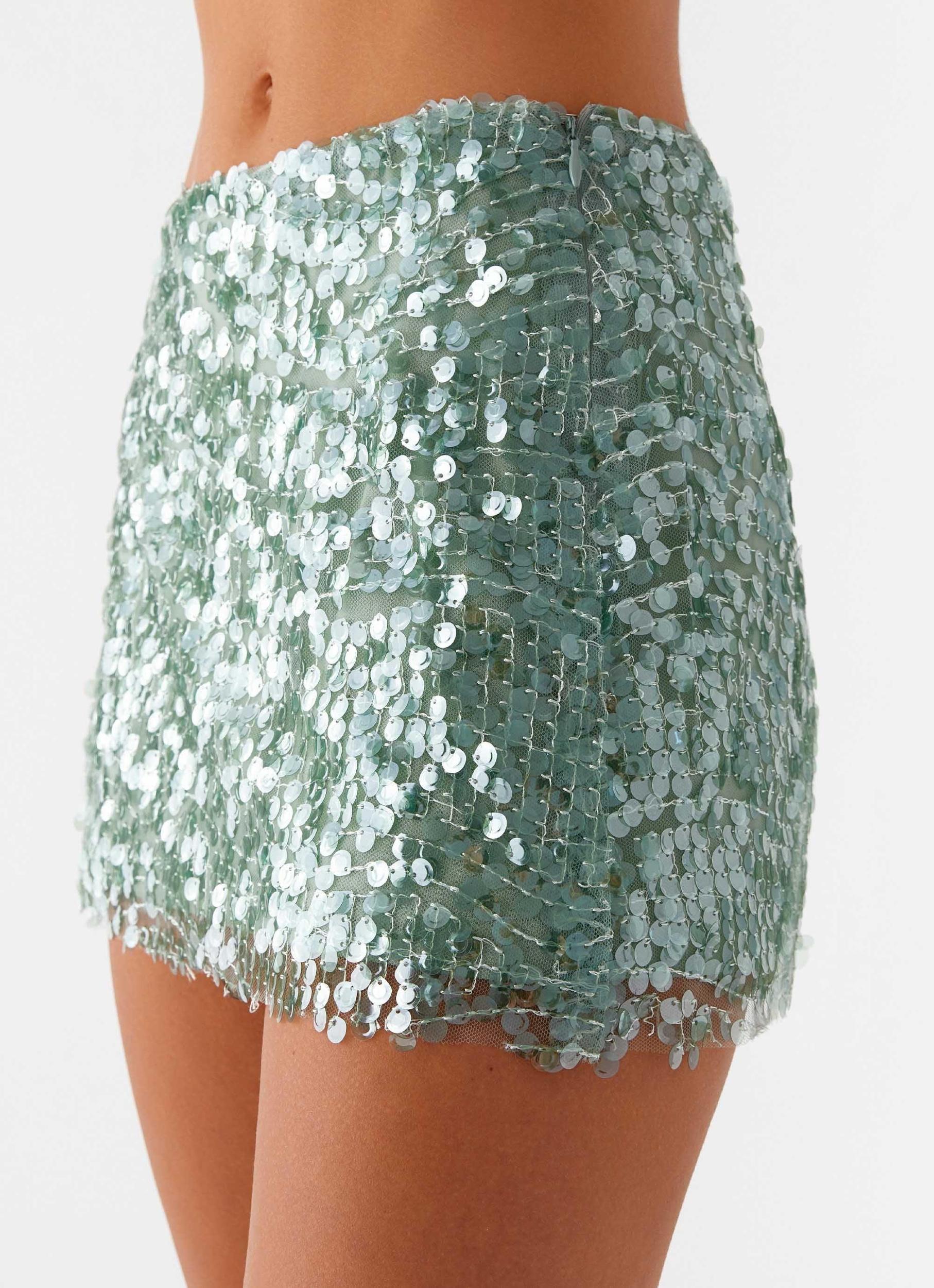 Islington One Shoulder Top - Mint Product Image