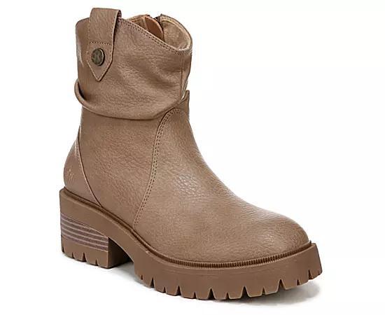 Blowfish Malibu Juniper Womens Ankle Boots Cream Brown Product Image