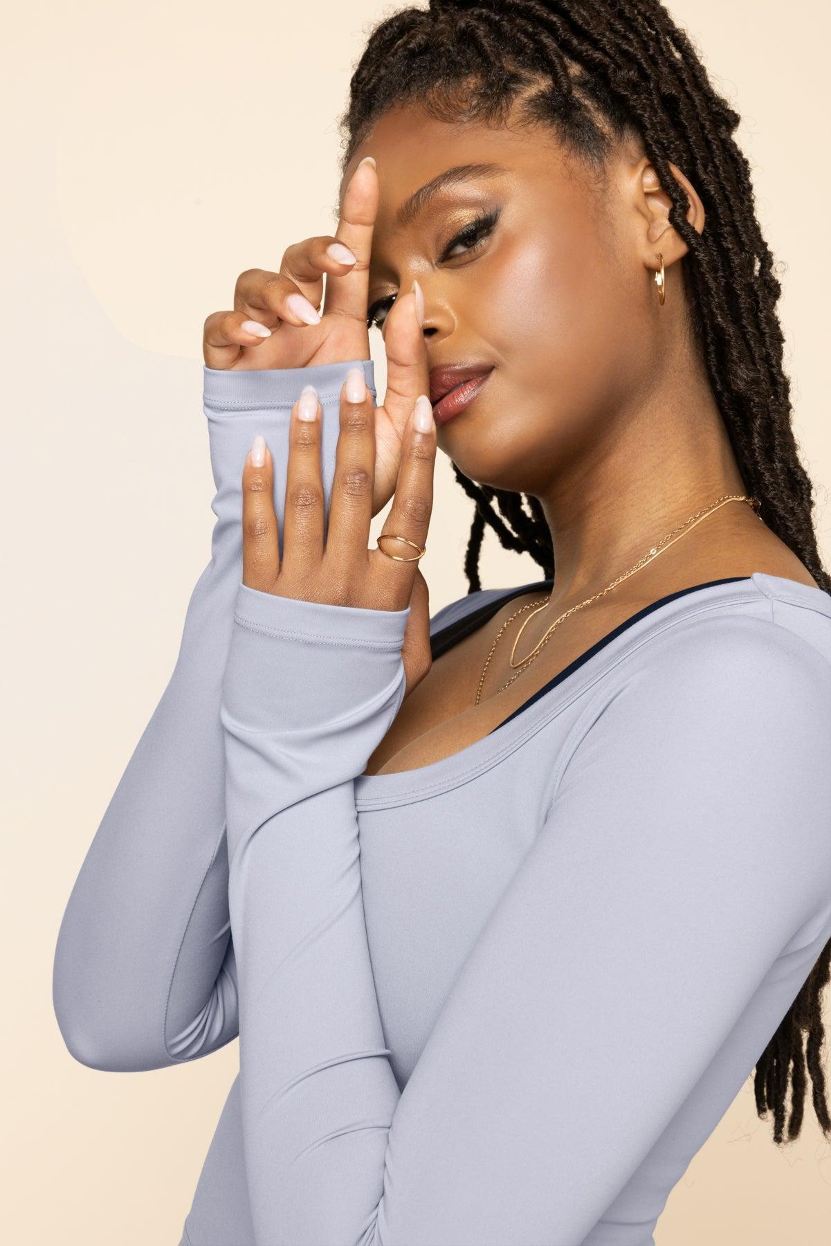 Your Favorite Long Sleeve Reversible Top - Digital Lavender Product Image