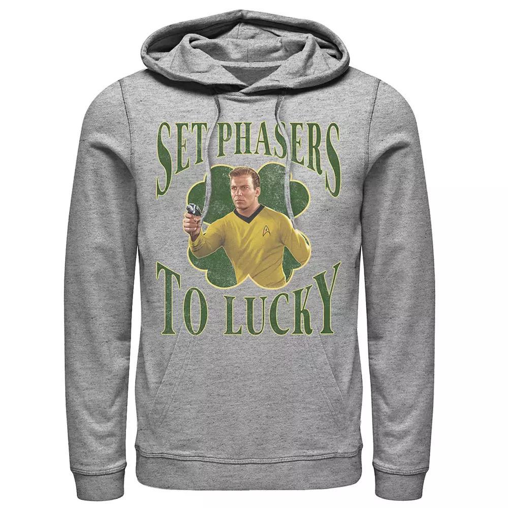 Men's Star Trek Next Generation St. Patty's Lucky Hoodie, Size: XL, Athletic Grey Product Image