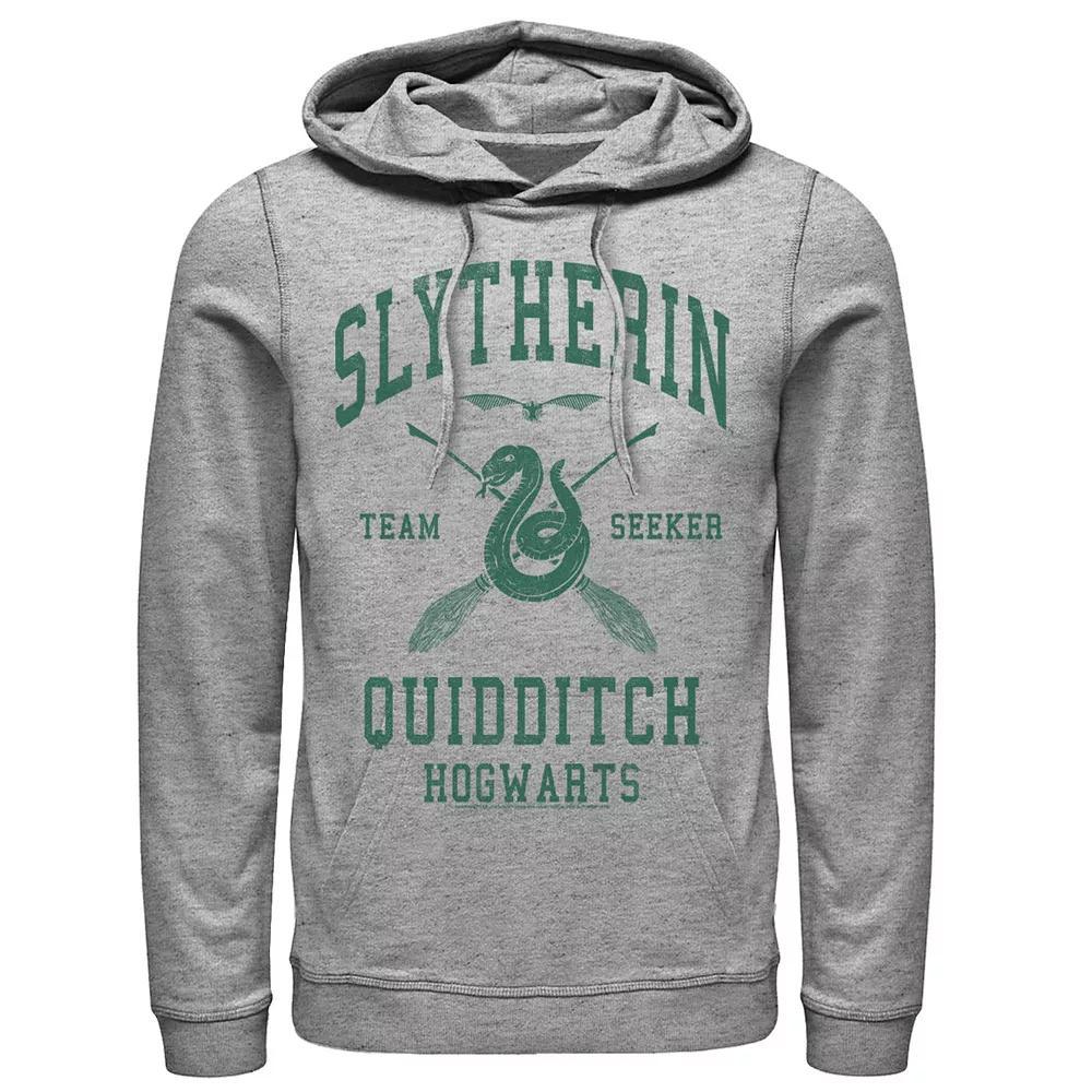 Men's Harry Potter Slytherin Team Seeker Text Hoodie, Size: Large, Athletic Grey Product Image