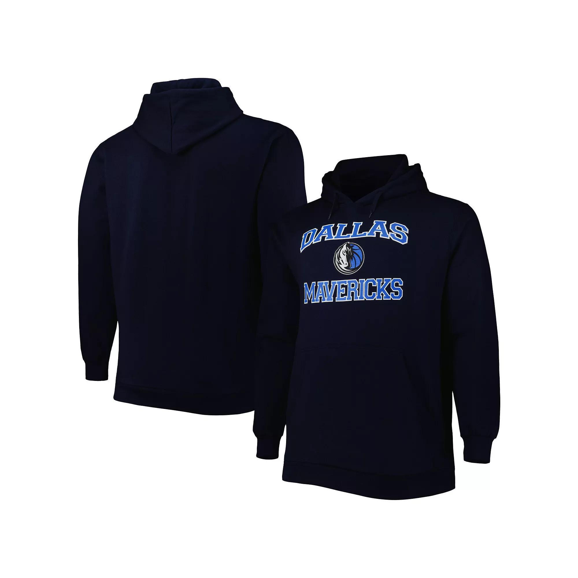 Men's Navy Dallas Mavericks Big & Tall Heart & Soul Pullover Hoodie, Size: 3XB, Blue Product Image