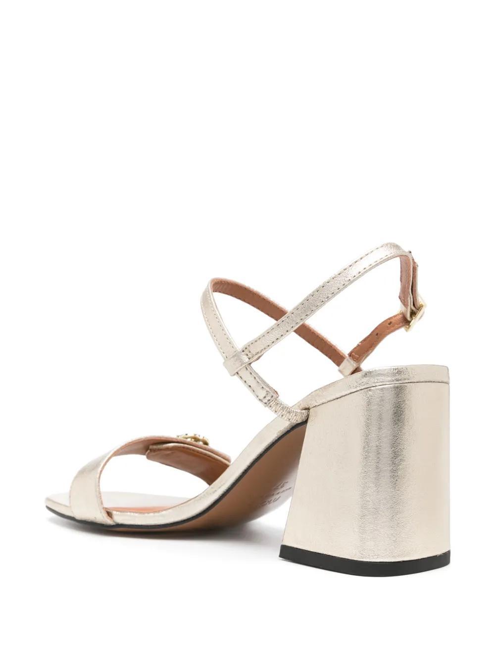 85mm metallic leather sandals Product Image
