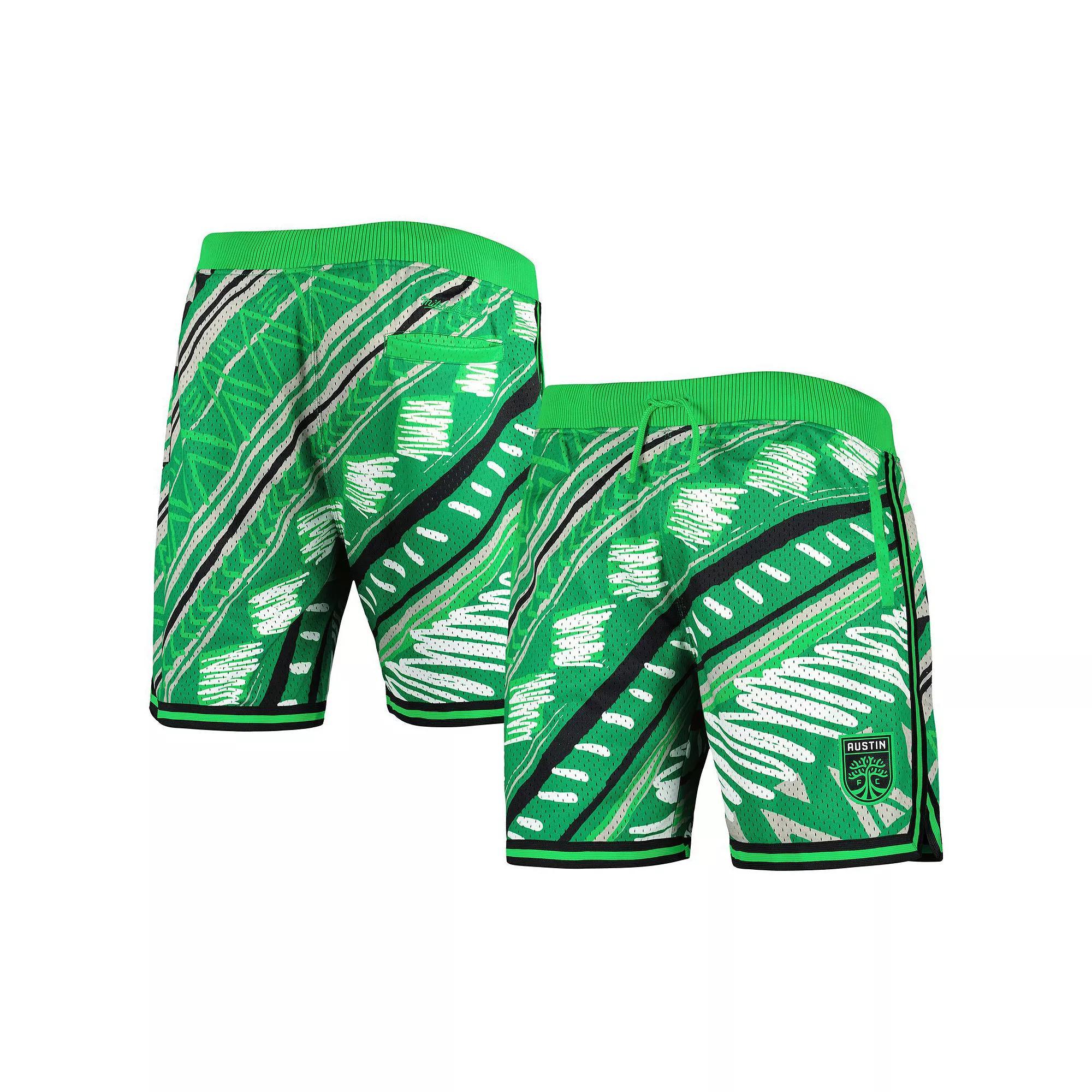 Mens Mitchell & Ness Green Austin FC Tribal Fashion Shorts Product Image