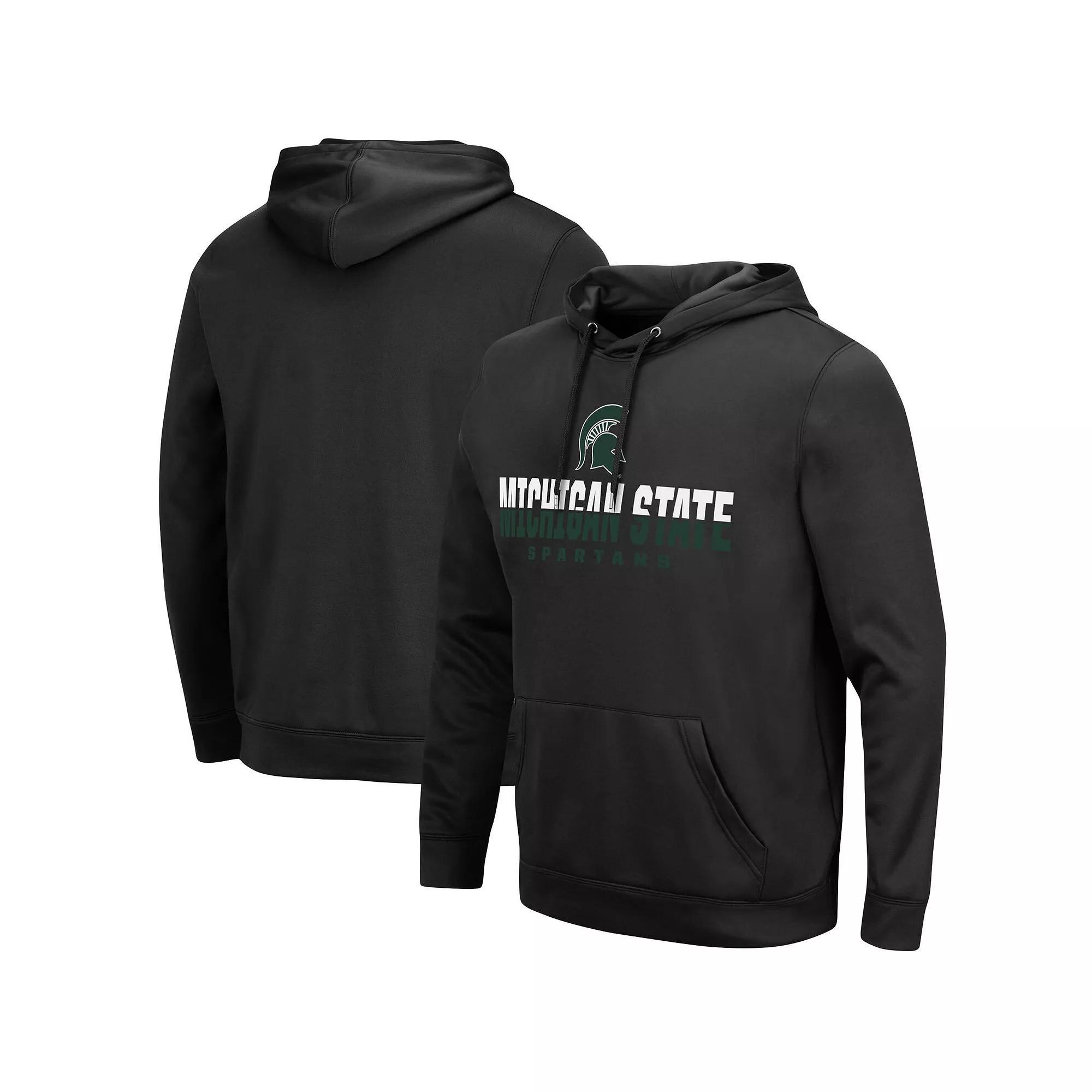 Men's Colosseum Black Michigan State Spartans Lantern Pullover Hoodie, Size: Medium Product Image