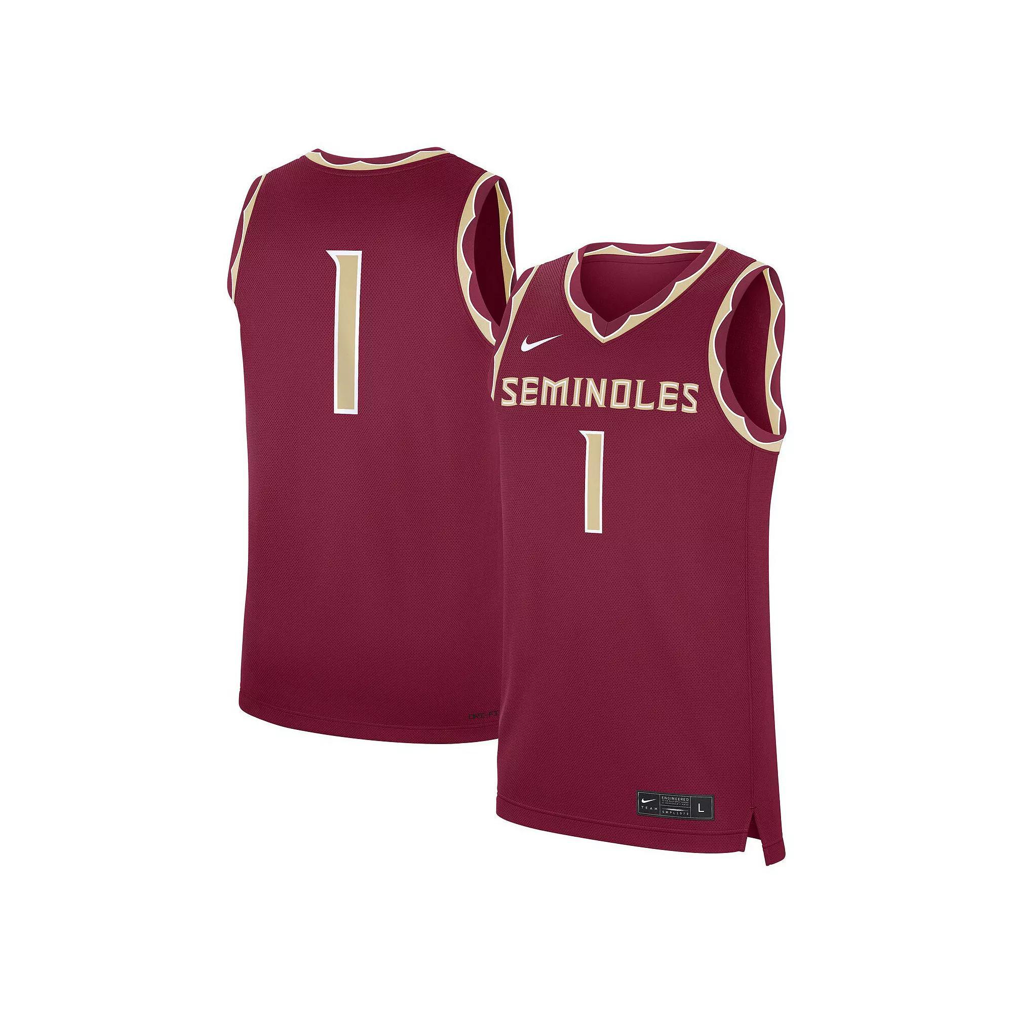 Men's Nike #1 Garnet Florida State Seminoles Road Replica Jersey, Size: 3XL, Red Product Image