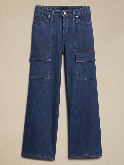 Mid-Rise Straight Cargo Jean Product Image