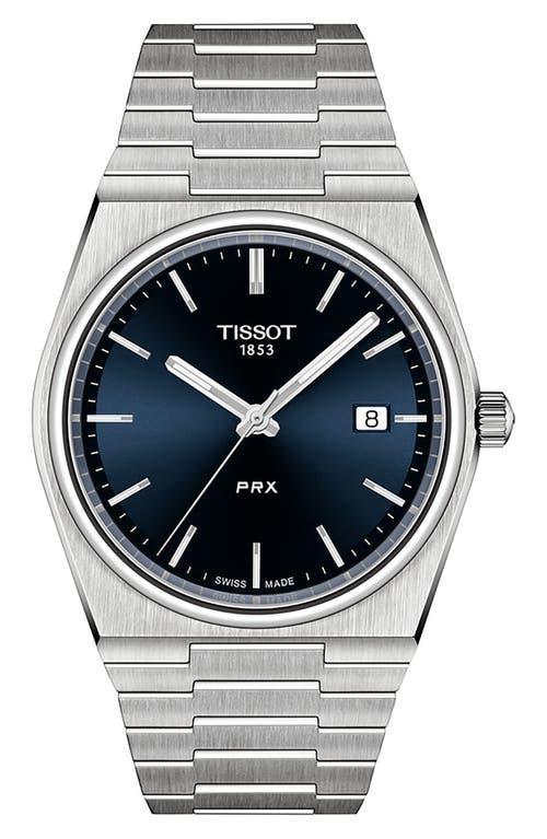 Tissot Mens Prx Automatic Stainless Steel Tonneau Bracelet Watch Product Image