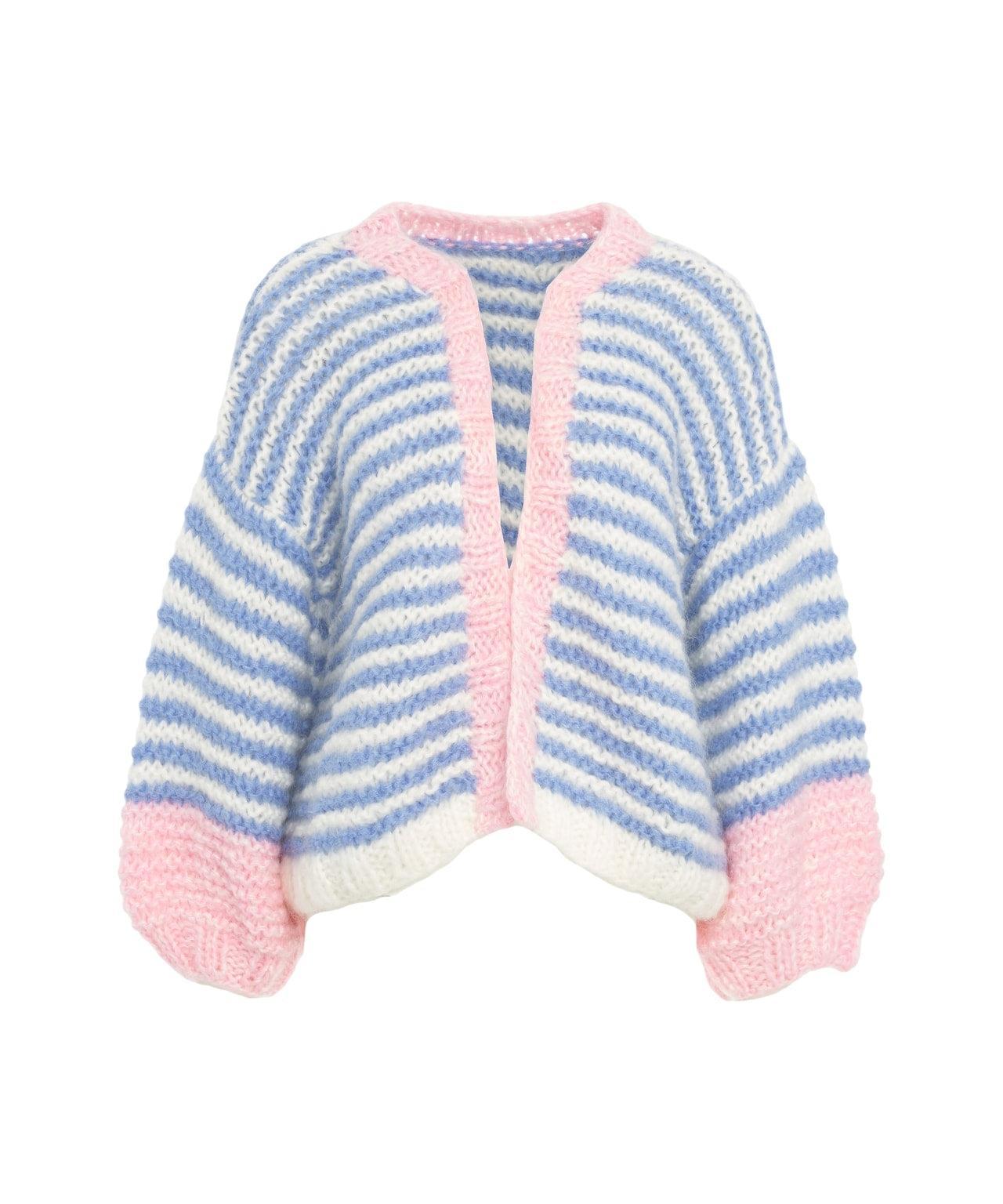 Striped mohair cardigan 'Luisa' Product Image