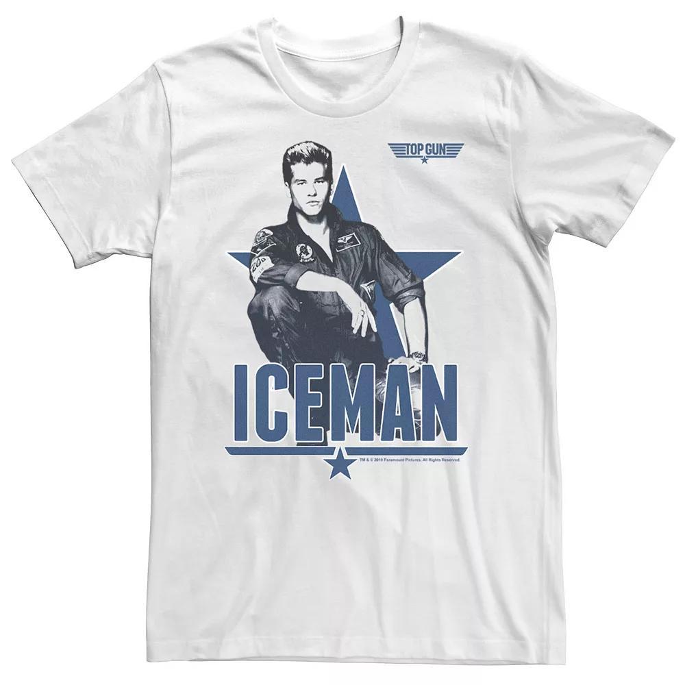 Big & Tall Top Gun Iceman Portrait Poster Tee, Men's, Size: 3XL, White Product Image