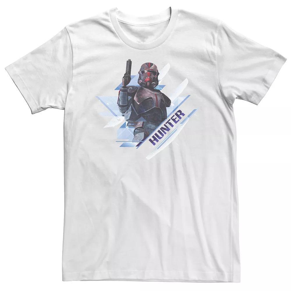 Big & Tall Star Wars Hunter Angled Tee, Men's, Size: 3XL Tall, White Product Image