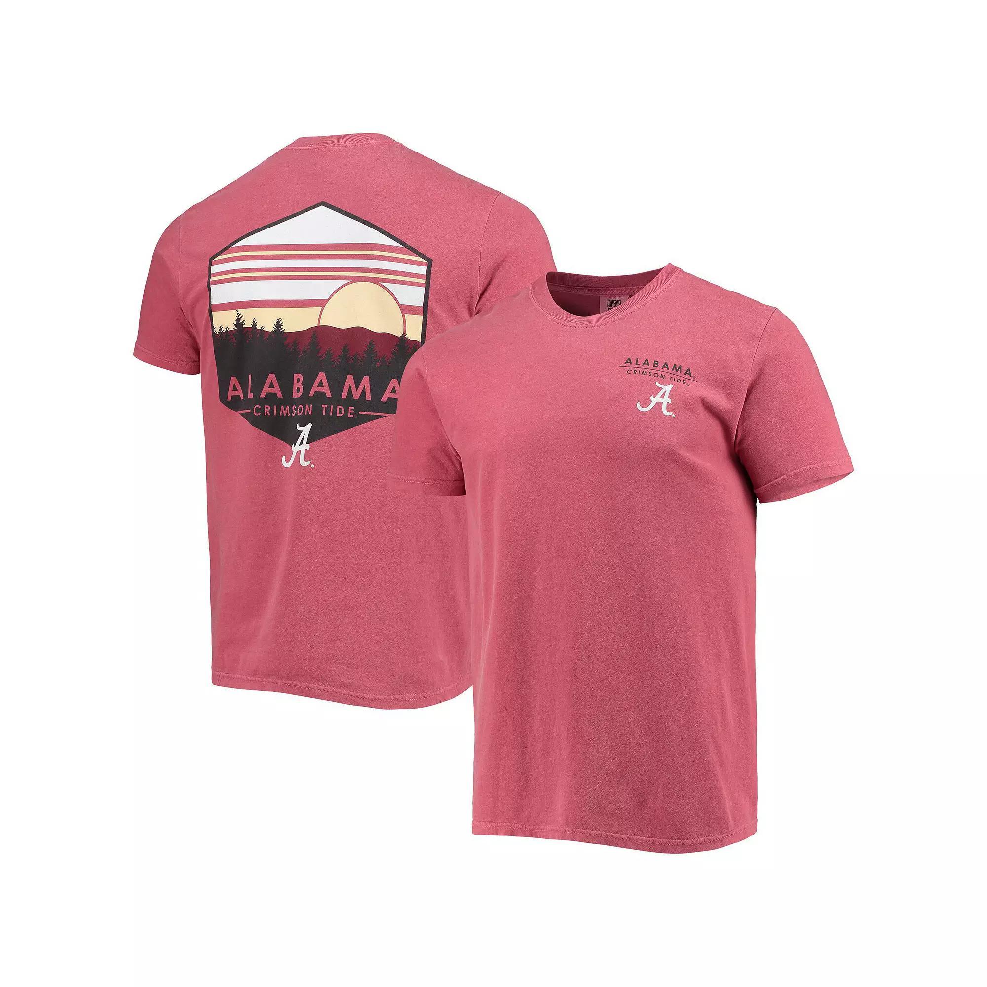 Mens Crimson Alabama Crimson Tide Landscape Shield Comfort Colors T-Shirt Product Image