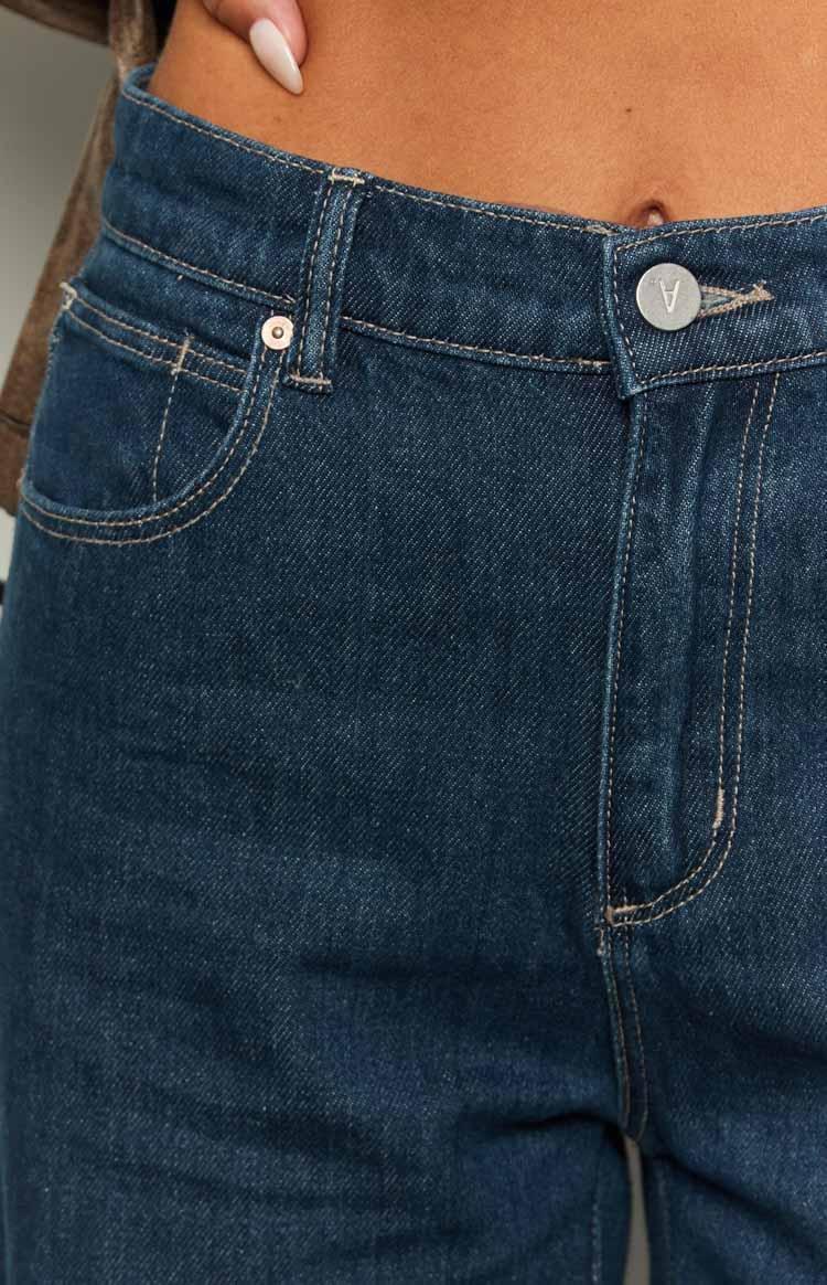 Abrand Kaley Slouch Blue Denim Jeans Product Image