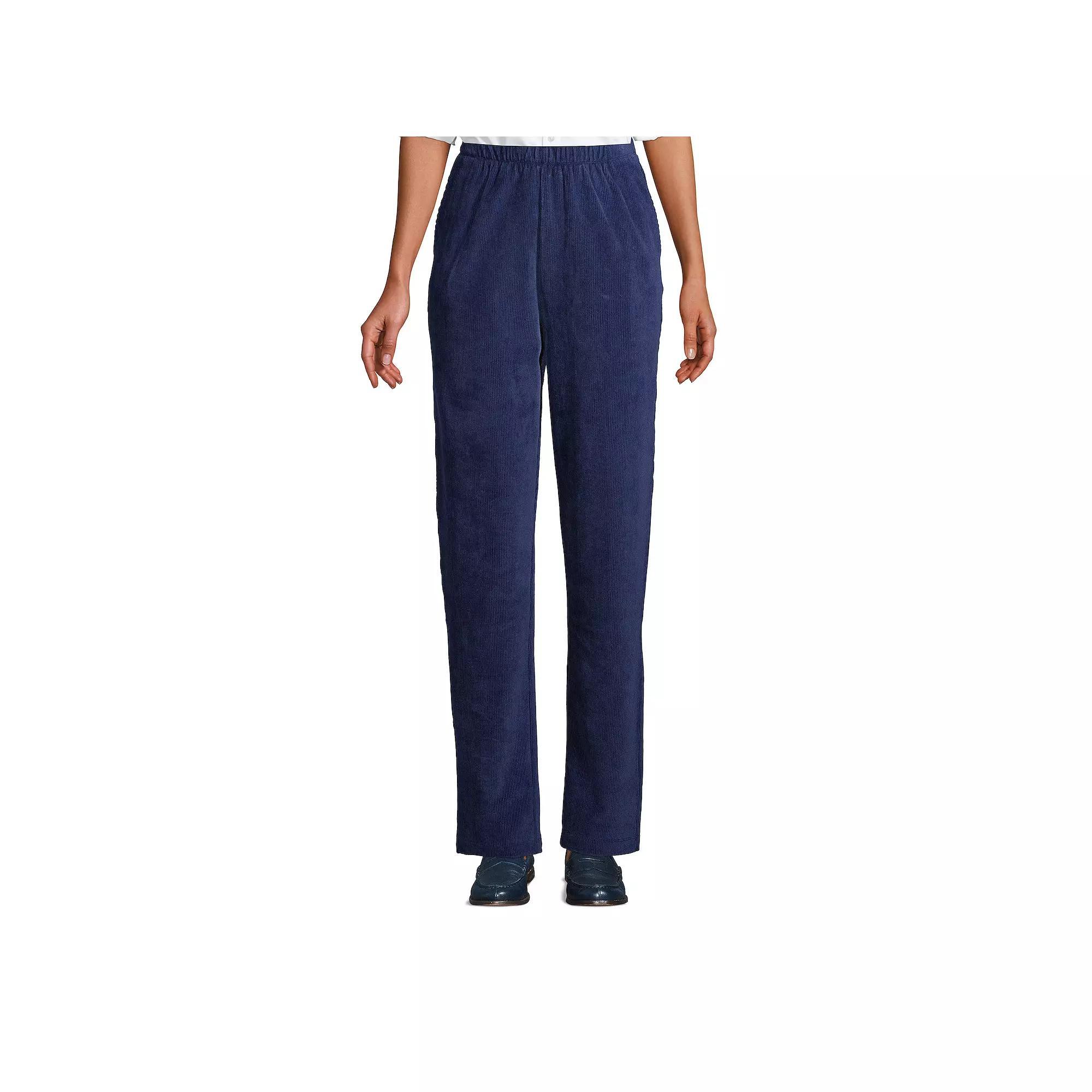 Women's Lands' End Sport High Rise Corduroy Pull-On Pants, Size: XL, Deep  Blue Product Image
