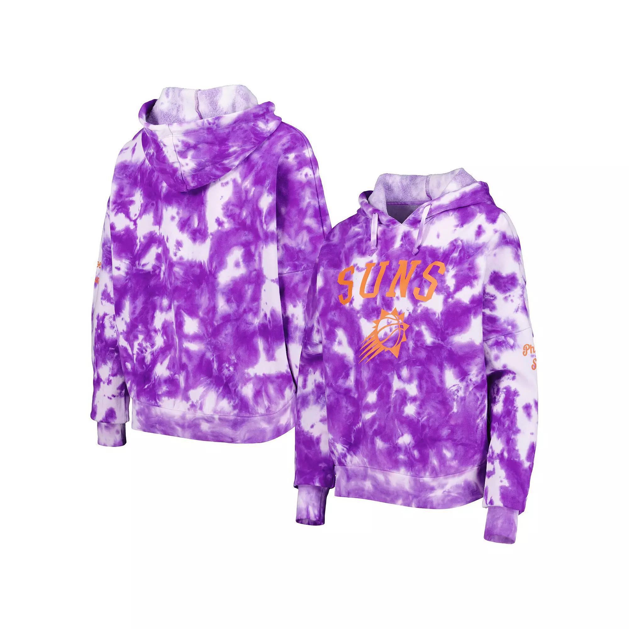 Women's New Era Purple Phoenix Suns Brushed Cotton Tie-Dye Pullover Hoodie, Size: Medium, Phx Purple Product Image