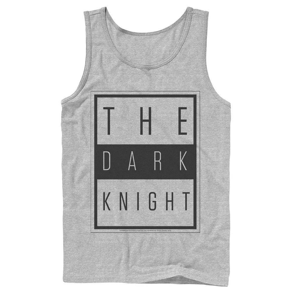 Men's DC Comics Batman The Dark Knight Block Poster Tank Top, Size: Large, White Product Image