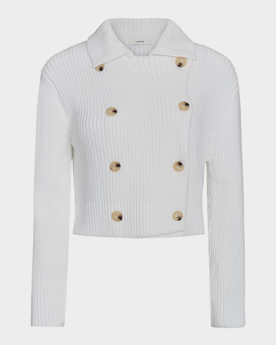 Double-Breasted Sweater Jacket Product Image