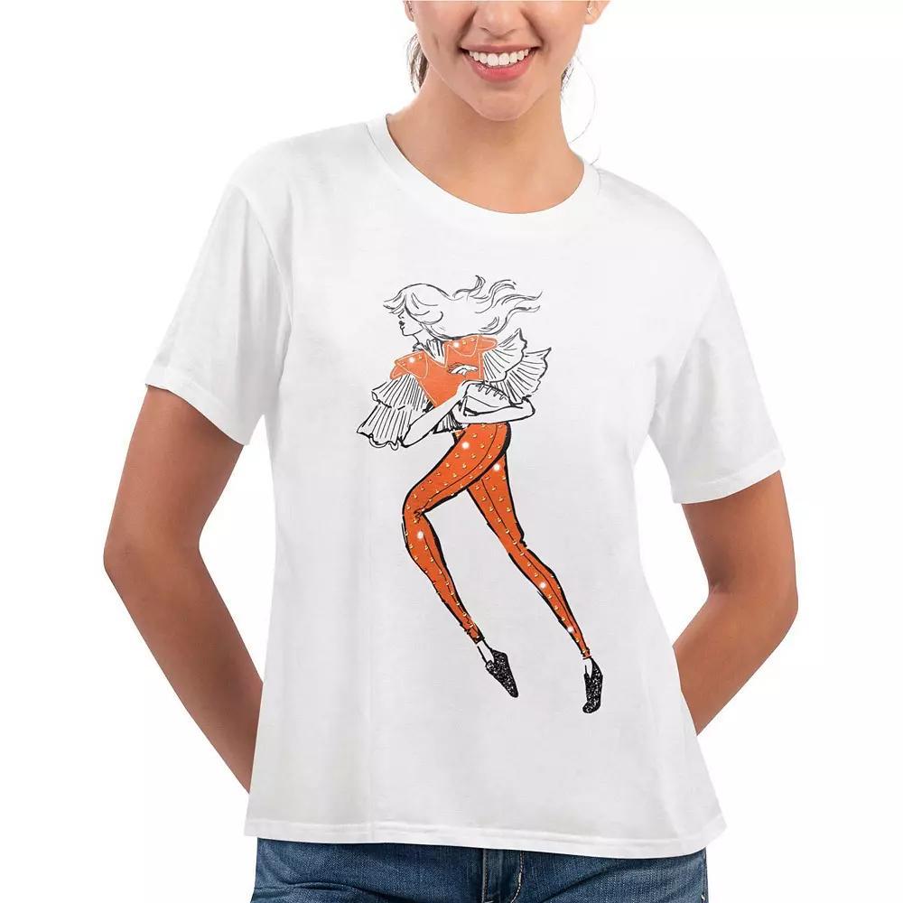Women's G-III 4Her by Carl Banks White Denver Broncos Play The Ball T-Shirt, Size: 2XL Product Image