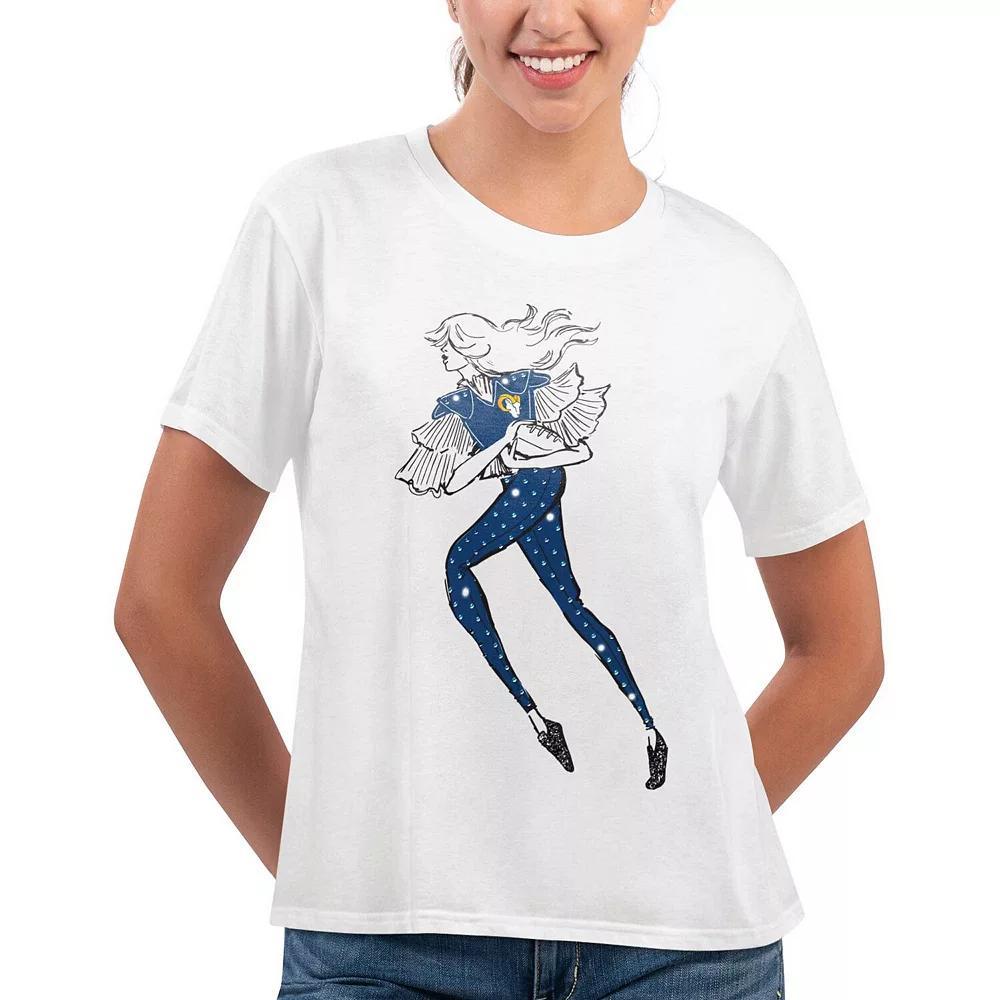 Women's G-III 4Her by Carl Banks White Las Vegas Raiders Play The Ball T-Shirt, Size: Large, Lvr White Product Image