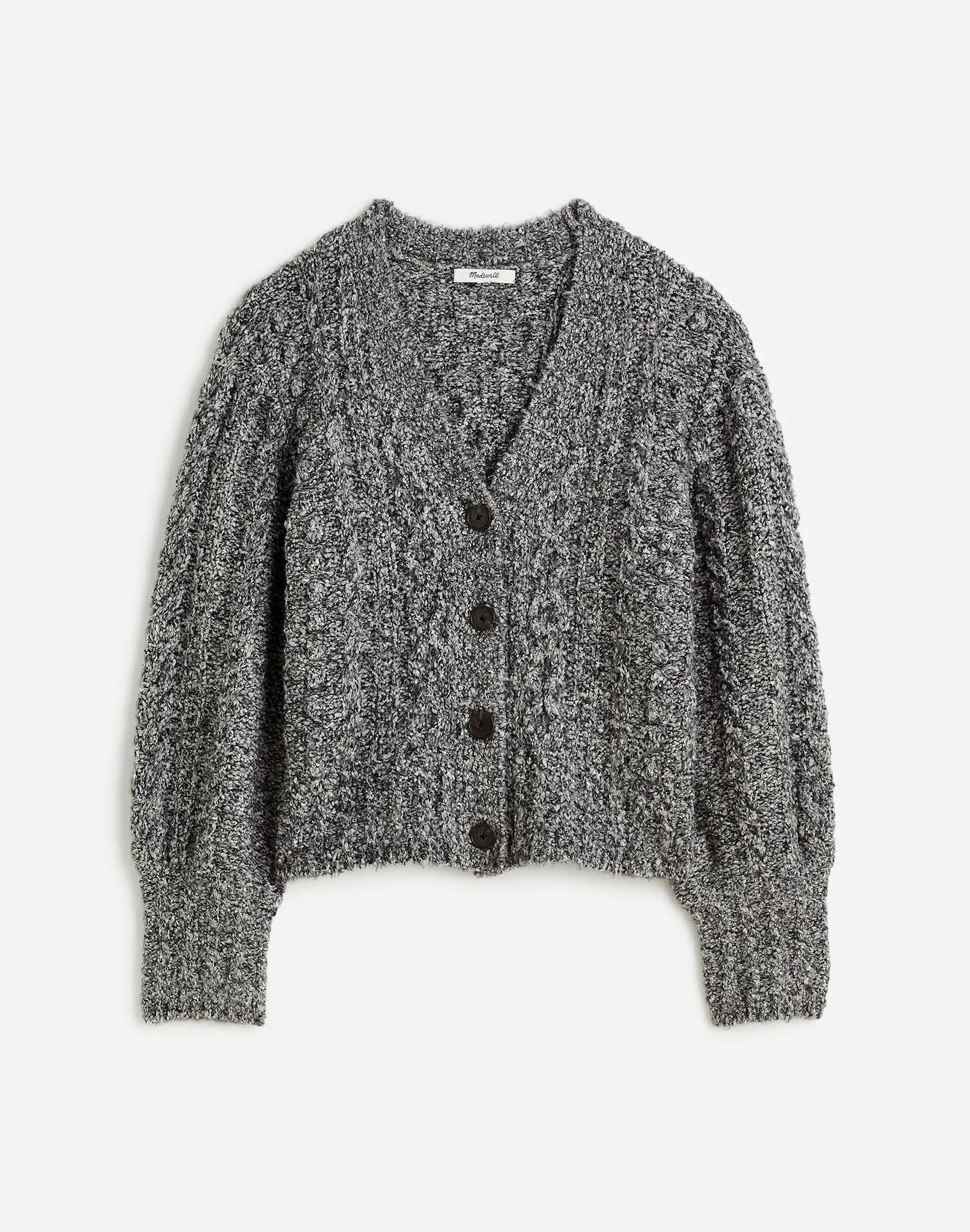 Cable V-Neck Cardigan Product Image