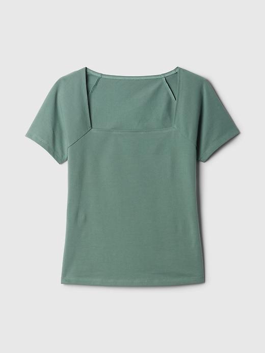 Compact Jersey Square-Neck Shirt Product Image