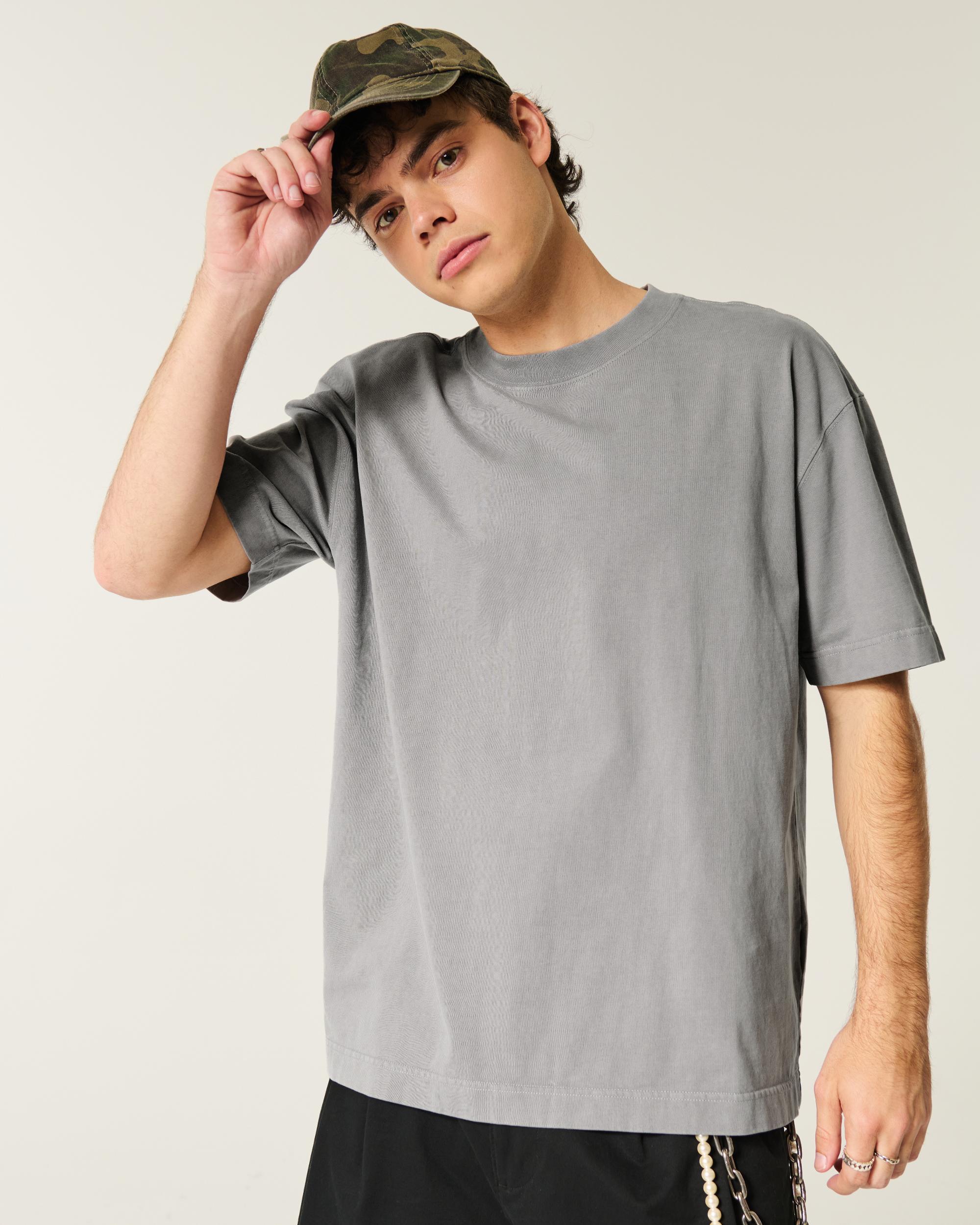 Boxy Heavyweight Camo Crew T-Shirt Product Image
