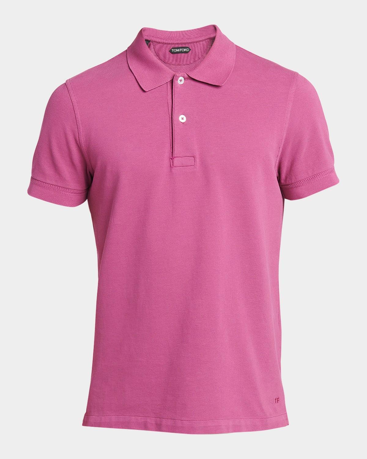 Mens Cotton Pique Polo Shirt Product Image
