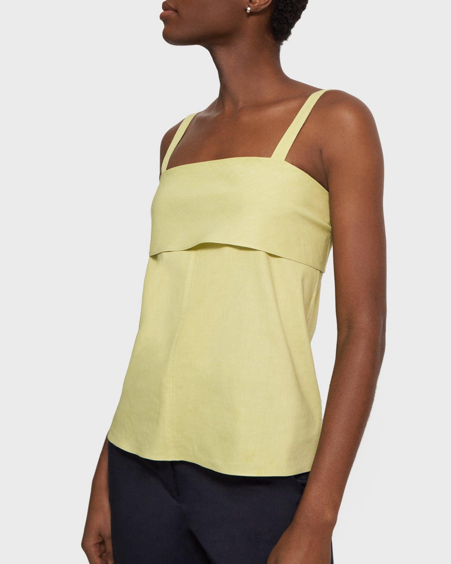Tie-Back Top in Stretch Linen Product Image