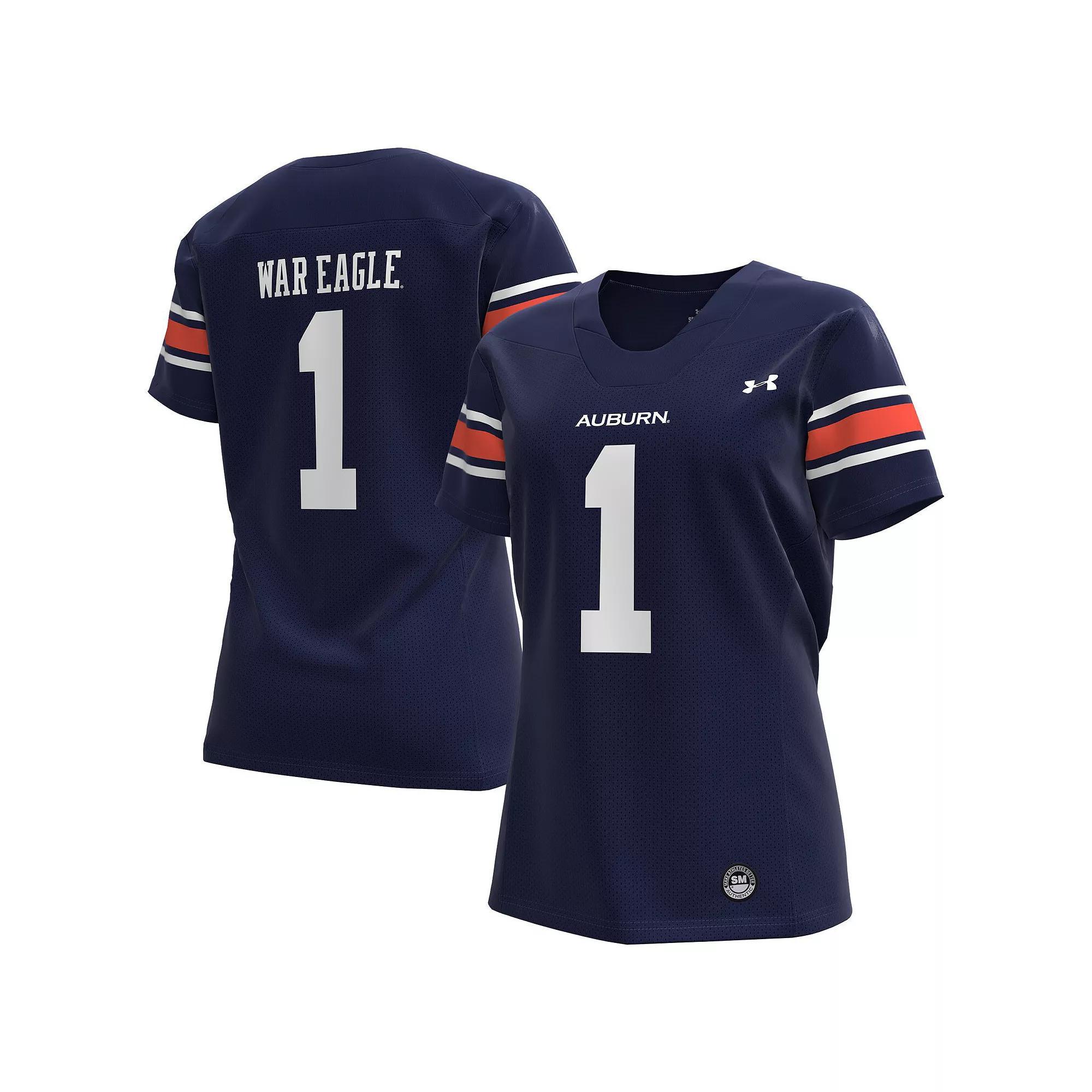Women's Under Armour #1 Navy Auburn Tigers Replica Football Jersey, Size: Small, Blue Product Image