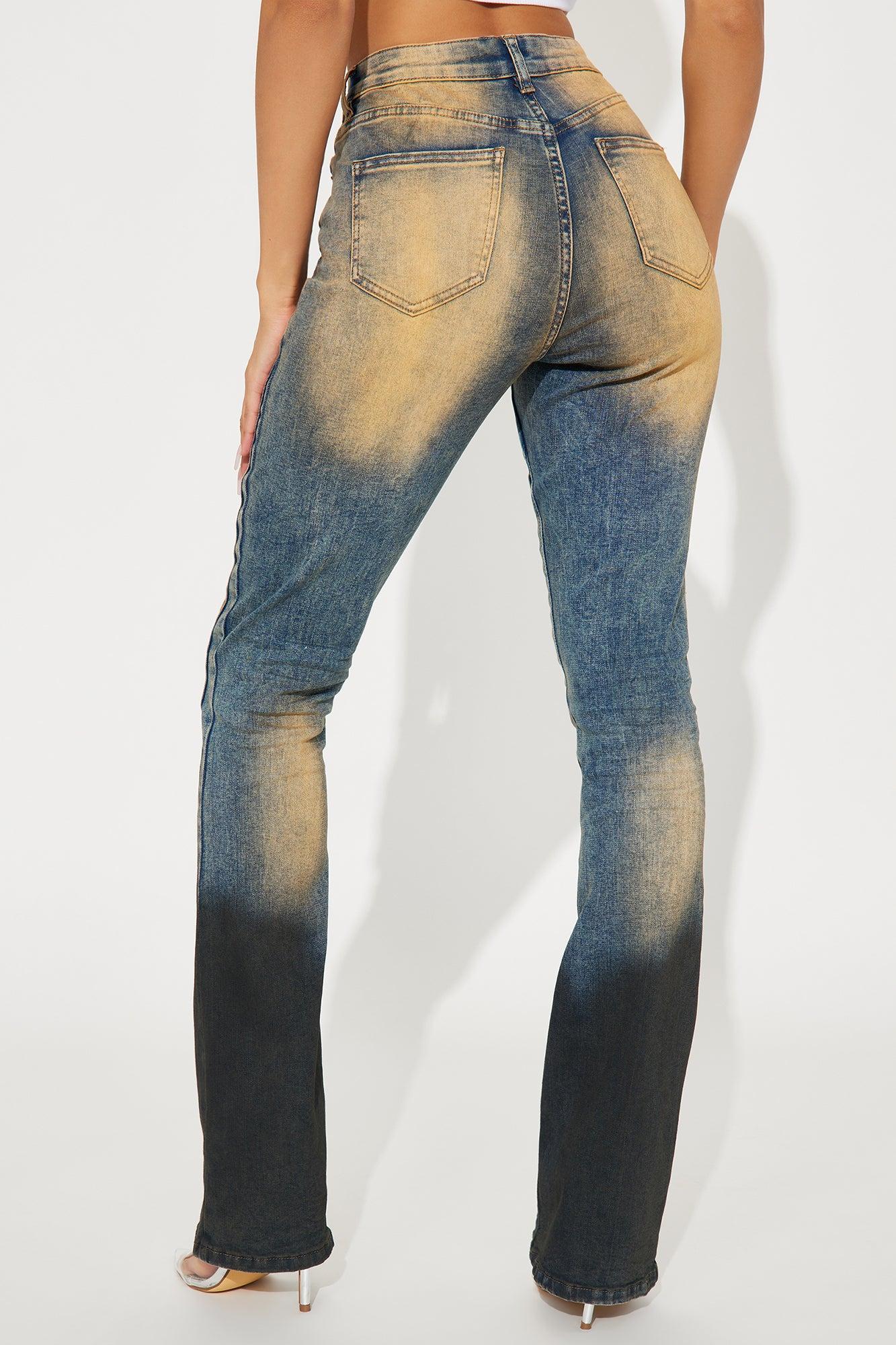 Got It Covered Stretch Bootcut Jeans - Dark Wash Product Image