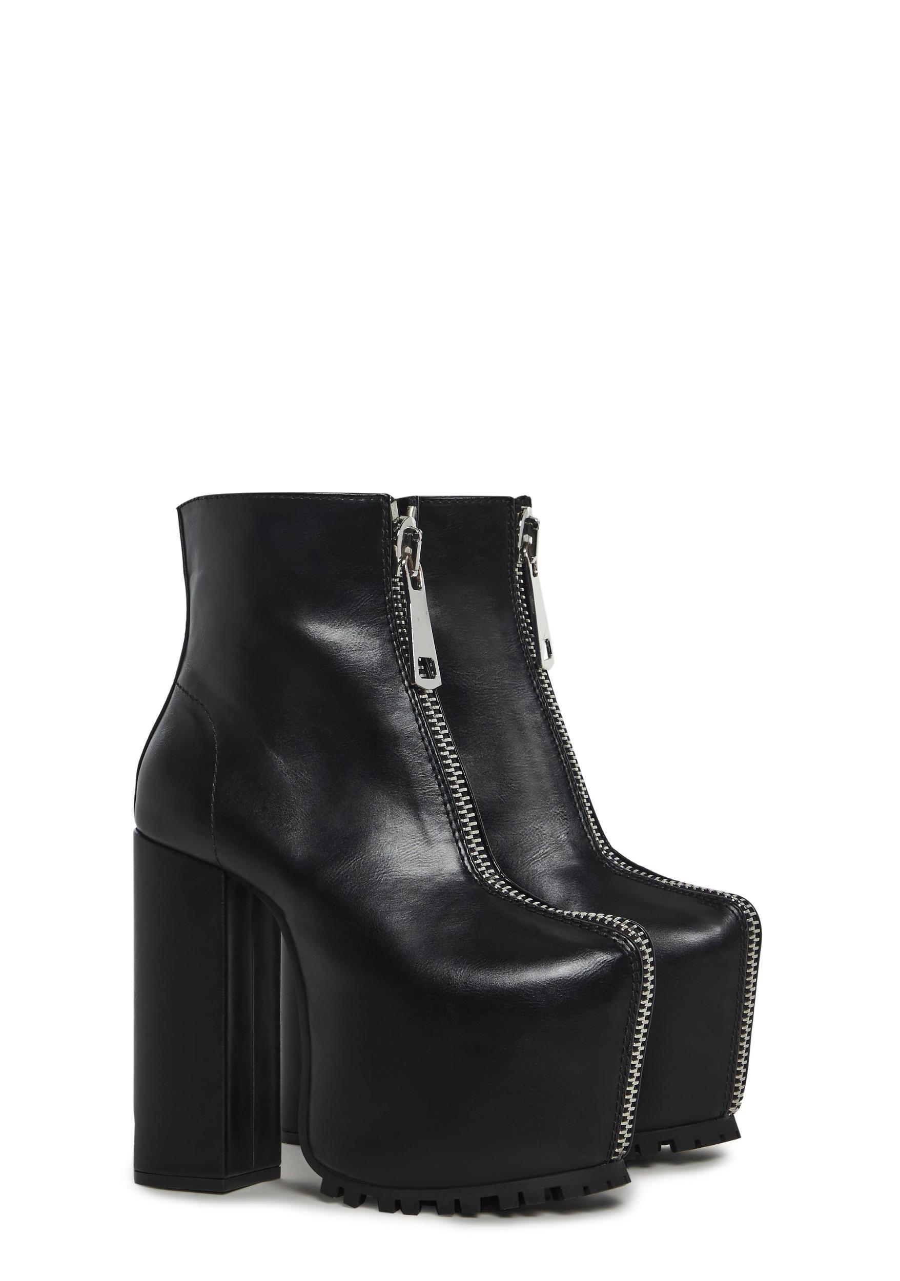 Current Mood Overlasted Center Zip Boots - Black Product Image