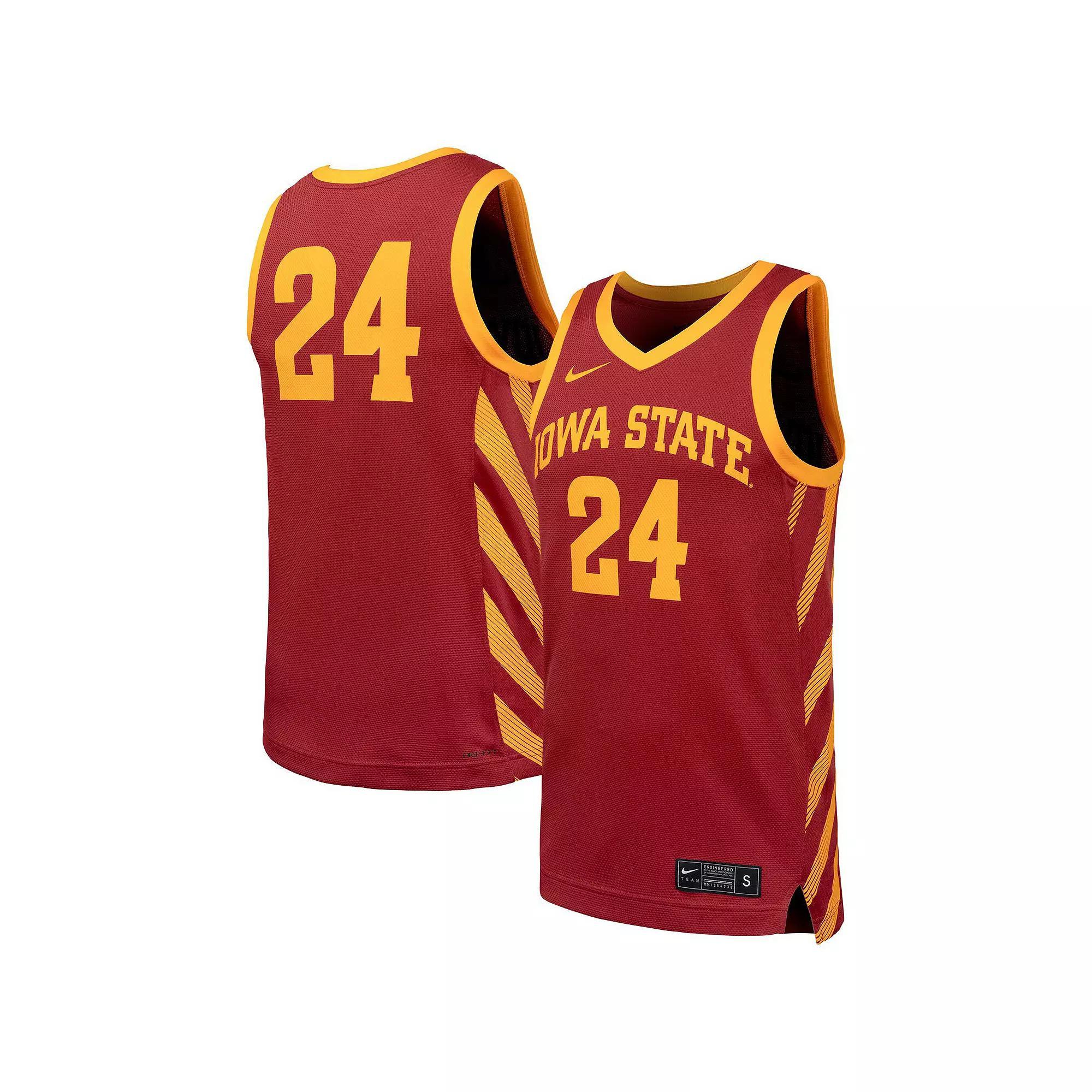 Men's Nike  Cardinal Iowa State Cyclones  Replica Basketball Jersey, Size: 2XL, Red Product Image